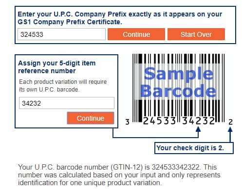Amazon UPC code